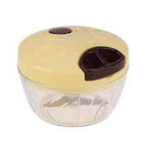 식품혼합기 식품 혼합기 거치형 교반기 밀가루 드릴 믹서 혼합기 500ML 핸드 블렌더 수동 고기 분쇄기 파워, 04 YELLOW