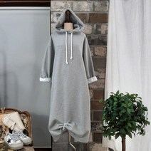 상상그이상 여성용 국내제작 기모 데일리 후드 롱원피스 빅사이즈 체형커버 가성비 좋은 무지 원피스 부드럽고 촉감좋은 가볍고 따뜻한 편안한 임산부추천 데일리룩