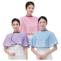 라인 듀스포 체크 드라이보 대/미용/미용실/가운/어깨보, 1, LN3004 블루