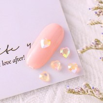 네일드릴락캔디 드릴 네일 리틀 하트 작은 사랑 미니 뾰족한 하단 컬러 도금 AB 팬텀 카이왕 레드 3D 장식, 04 4