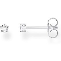 THOMAS SABO 토마스사보 여성 싱글 스터드 귀걸이 화이트 스톤 스몰 925 스털링 실버 독일직배송