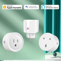 HomeKit-스마트 플러그 유럽 영국 미국 16A 와이파이 소켓 타이머 지원 애플 홈 키트 알렉사 구글 어시스, 02 Homekit US plug