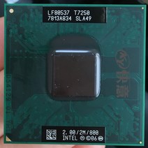 노트북 프로세서 인텔 코어 2 듀오 t7250 2 0GHz 듀얼 코어 듀얼 스레드 CPU 프로세서 2m 35w 소켓 p, 한개옵션0