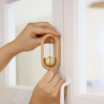세이즐리 원목 도어벨 현관종 황동 우드 풍경종 자석 카페, 01 네추럴 우드