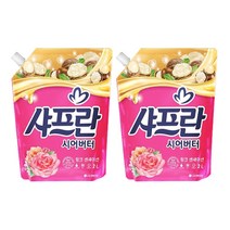 샤프란 핑크센세이션 섬유유연제 로즈향 리필, 2.1L, 2개