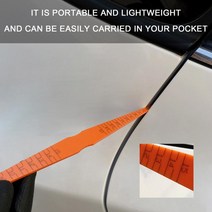 자동차 판금 수리도구 도어 패널 후드 갭 측정 눈금자 바디 포지셔닝을 위한 구불구불한 특수 도구, 주황색