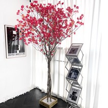 수피아 조화 라인 벚꽃나무 인조나무 실내조경 인테리어소품, 10.라인벚꽃 연핑크, 2200mm, 사방형