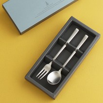 인스푼 티스푼포크 돌답례품 티스푼세트, 티티 2P, 인쇄 / 포장 (실버)
