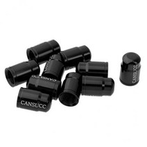 2x10Pcs 교체 MTB 도로 자전거 자전거 알루미늄 압력 프레스타 밸브 슈레이더 타이어 먼지 커버, Presta 블랙, 설명, 합금