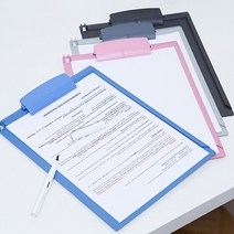 펜꽂이 메뉴판 판때기 서류 판대기 딱판 종이판 체크리스트판 셀프 미용실 네일샵 커피 A4 용지 판 카페 클립 보드 빌지 케이스 빌패드 받침대 꽂이 상황판 레스토랑 차트판 받침판, 블루