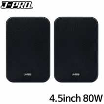 J-PRO PRO-80 80W 4인치 매장용스피커 카페스피커 매장 벽걸이 업소용 패시브 스피커 브라켓포함, 블랙