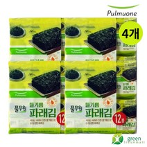 풀무원 들기름 파래김 12봉, 60g, 4개