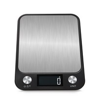 10kg x 1g 디지털 주방 스테인레스 스틸 저울 10000g 1g 주방 요리 음식 다이어트 무게 균형 전자 저울 ml oz lb, 검은색