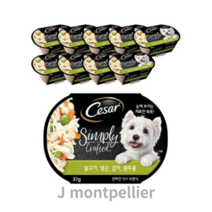 시저 심플리 닭고기 당근 감자 강아지습식사료, 4종 믹스(닭+당근+감자+완두콩), 37g, 30개