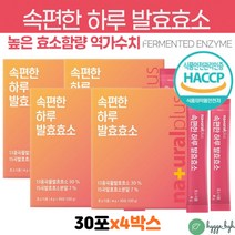 발효효소 난소화성말토덱스트린 치커리 귀리 식이섬유 속편한 탄수화물 단백질 소화 효소제 분말 가루 스틱 30포x4박스 곡물 효소유산균 프로테아제 엔자임 활성도높은 식약청인증 효소식품