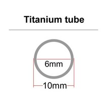 산업용 심리스 순수 티타늄 튜브 파이프 자동차 배기 개조 맞춤형 절단 외경 3-10mm TA2, 10mm x 6mm x 500mm