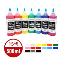 플레이 전문가용 아크릴물감 500ml 대용량, 24.black