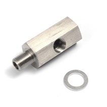 오일 압력 센서 티 1/8 ;NPT ~ M10X1.5 어댑터 터보 공급 라인 게이지, 한개옵션0