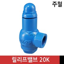 릴리프밸브 10K 25A / 20K 25A 주철 급수펌프 안전밸브, 릴리프밸브(주철) 20K 25A, 1개