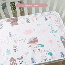 어싱 접지 매트 패드 중간 크기 50x70cm 재사용 아기 방수 매트리스 대나무 면화 기저귀 바닥 교체 게임 매트 빨 수 신생아 소변 패드, 04 A04