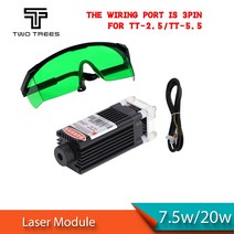 우드라우터 머신 기계 450Nm 블루 라이트 Ttl 레이저 모듈 7.5W/20W Tt-2.5/Tt-5.5 Cnc 조각 기계에 적합, 20w