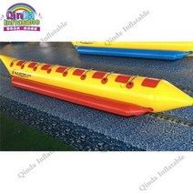 바나나시소 에어바운스 물 재미 게임 단일 튜브 풍선 부동 장난감 바나나 보트 판매, 8 seats+빨간