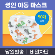 비말 자외선 일회용 숨쉬는 여름 보건 입체 천 마스크, 아동 화이트 50매