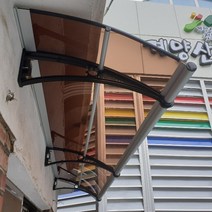 캐노픽스 550 X 1100 야외창고 호레움 조립식 창고 창고 스마트하우스 하루홈 고정어닝, 브라운 렉산 회색 브라켓 실버 바