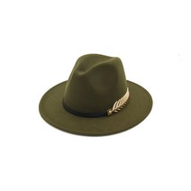 숙녀 양모 페도라 따뜻한 재즈 모자 Chapeau Femme uttre Panaman 펠트 여성 진주 벨트 빈티지 Trilby