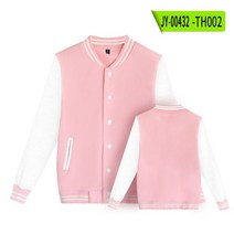 바시티 남성 의류 파일럿 커플 야구 재킷 대학 단색 캐주얼 한국 소년 소녀 핑크 탑