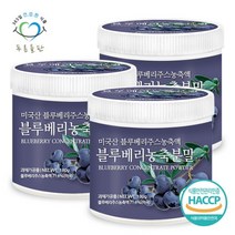 푸른들판 블루베리 농축 분말 가루 180gx3통 18422, 3개