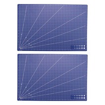 전기가위 전동가위 전지가위 재봉 커팅 매트 가역 디자인 조각 보드 수제 수공구 2X A3 45X30cm, 1.blue