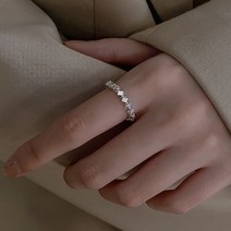 사각 다각 심플 물고기 커플링 브랜드 명품커플링 새끼손가락 산호 실반지 여자 은공예 실버주얼리 반지