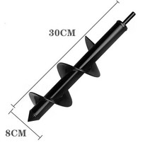 겨울 땅파기 자동호미 삽자루 파종기 농사 드릴 삽 직경 4cmX22cm, 지름 8cmX길이 30cm 드릴, 직경 8cmX길이 30cm 드릴 비트