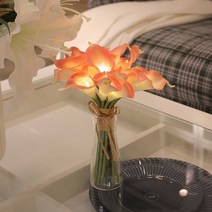 집들이선물 LED 꽃 무드등 수유등 수면등 간접 식탁 화장대 인테리어 조명, 피치카라 부케 단품