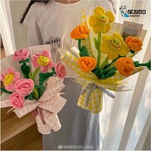 테디브라더 스마일꽃 인형 장미꽃 꽃다발 졸업식, 스마일꽃(90cm), 레인보우