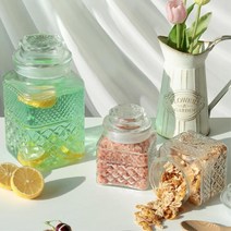 다용도 유리병 보관함 가루 과자 보관 용기 500ml 디자인 저장 보관용