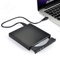 외장cd롬 외장odd 블루레이USB 2.0 휴대용 외부 DVD 광학 드라이브 CD/DVD-ROM 플레이어 버너 슬림 리더 레, 01 Black