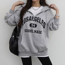 여성용 빅사이즈 로스 반지퍼 후드 맨투맨 오버핏