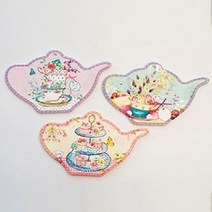 레트로 티팟 도자기 냄비받침 3종, 메리쿡 옐로우, 선택:옐로우