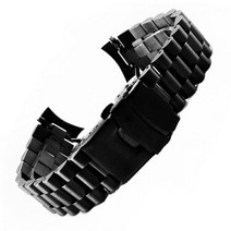 스테인리스강 손목 시계 밴드 세이코 SKX007 SKX009 SKX011 교체용 곡선 엔드 팔찌 블랙 실버 20mm 22mm