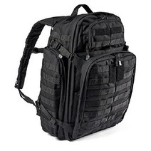 5.11 택티컬 백팩 러쉬 12 2.0 밀리터리 몰리 팩 24L (다양한 컬러 옵션), Large, Black