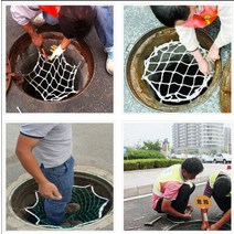 매듭 추락 맨홀덮개 우수 덮개 걸이 방호 나일론 갱도 뚜껑 원형, 폴리에틸렌정개망 800mm