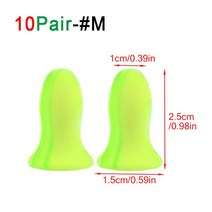 Tcare 10 짝/대 set 소프트 폼 이어 플매트 카펫 매트 러그 편안한 35-60dB SNR 잠자는 코 고는 거 여행 콘서트 시끄러운 소음 공부, [02] 10Pair-M