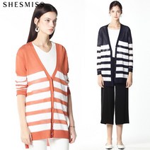 [쉬즈미스.] [쉬즈미스(SHESMISS)] 마린 캔디 스트라이프 롱가디건
