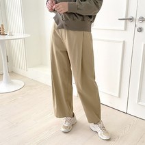 코지 여자 루샤인 아메카지 코디룩 핀턱 주름 면바지