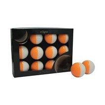 Nitro 니트로 이클립스 골프공 독특한 2색 혼합 컬러, White/Orange, 화이트/오렌지.