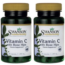 스완슨 비타민 C 로즈 힙 1000mg 캡슐, 30개입, 2개, 30정