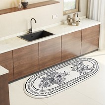 폴라도레 극세사 발매트 침실 러그 주방 카페트 화장실 부엌 매트, 7.빈티지플라워(45x120cm)