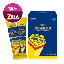 BCAA 네덜란드 산양유 뉴질랜드 초유 단백질 동물성 식물성 프로틴 분말 가루 파우더 스틱 식약처 HACCP 인증, 2박스, 15g x 14포